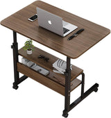 ARTYONG Computer Desk Home Office Desks Adjustable Laptop Desk for Small Spaces Portable Work Writing Study Desk Gaming Desk with Storage Size 31.5x15.7 inch