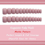 Edary Matte Purple Press-On Nails - 24pcs Short Square Art Nails for Women - Shop N Save