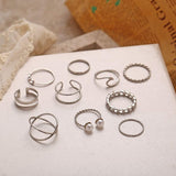 Bohemian Silver Stackable Rings: Vintage Comfort Fit for Women - Shop N Save