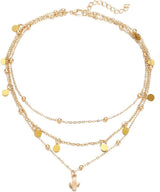 Gold Tree Coin Choker: 3-Piece Pendant Necklace Set - Shop N Save