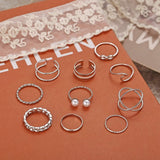 Bohemian Silver Stackable Rings: Vintage Comfort Fit for Women - Shop N Save