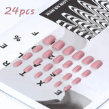 Edary Matte Purple Press-On Nails - 24pcs Short Square Art Nails for Women - Shop N Save
