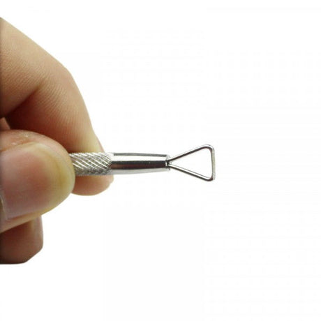 1 Piece Stainless Steel Nail Polish Remover Tool - Silver