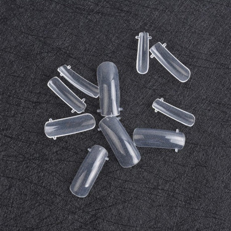 1 Box Of 100 Pcs Crystal Extension Nails - Transparent