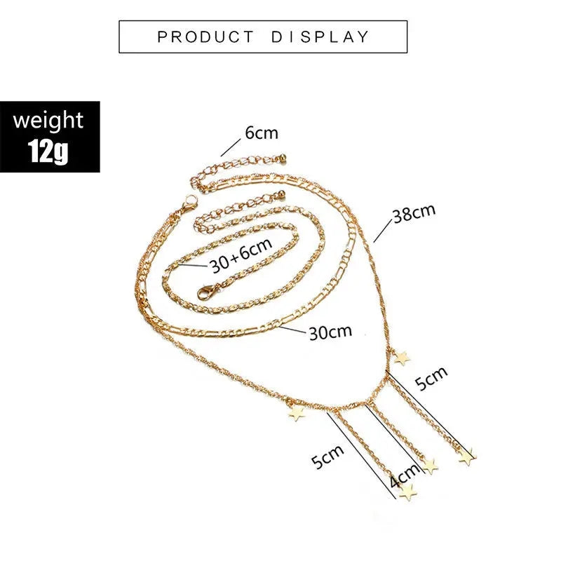 Gold Falling Star Pendant: Exquisite Festival Jewelry &amp; Cascading Stars - Shop N Save