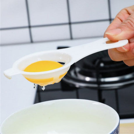 Egg Yolk Separator Dispenser Baking Tool - White - Shop N Save