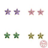 Color Diamond Snowflake Fashion Trending Earrings