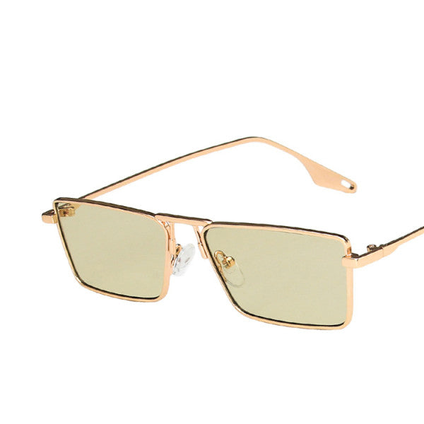 Metal Frame Square Small Sunglasses - Green - Shop N Save
