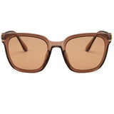 New Design Irregular Frame Retro Sunglasses - Brown