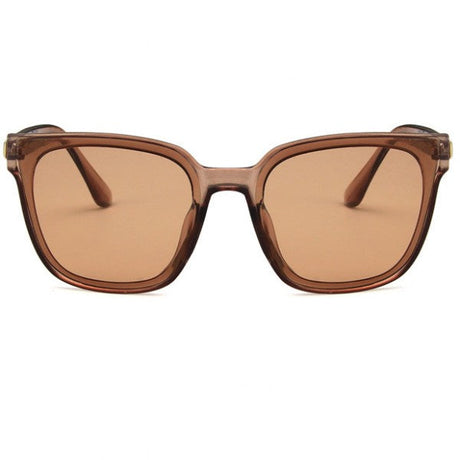 New Design Irregular Frame Retro Sunglasses - Brown