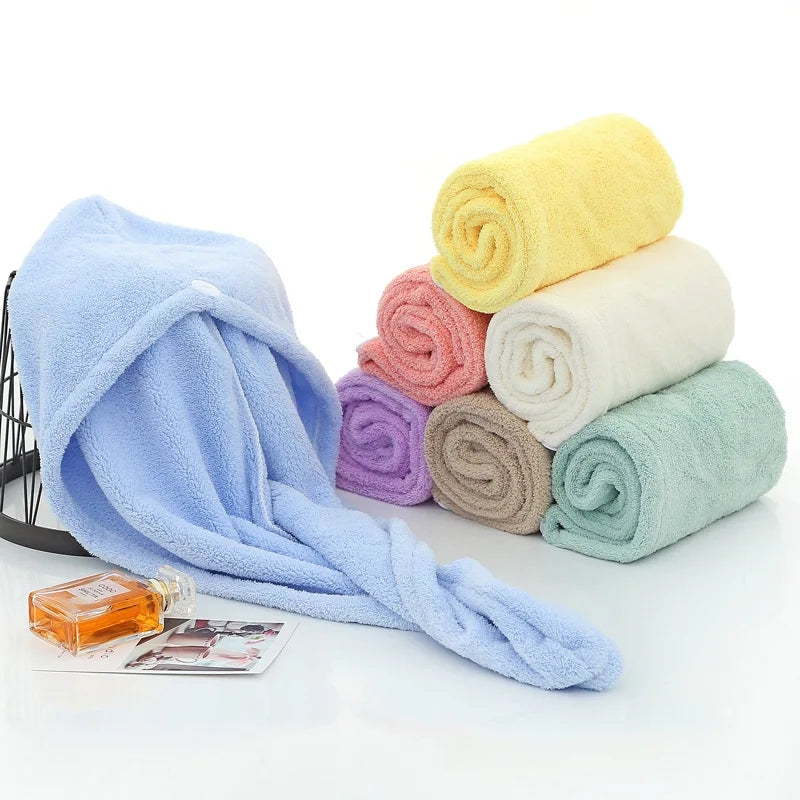 Long Hair Towel Hat: Microfiber, Absorbent, Turban Design - Shop N Save