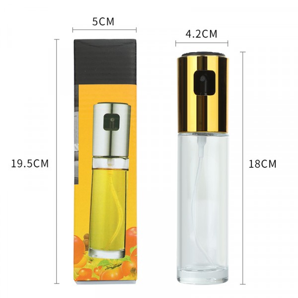 100Ml Glass Bottle Mister BBQ Oil Sprayer - Silver