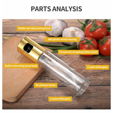 100Ml Glass Bottle Mister BBQ Oil Sprayer - Silver