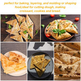 Wooden Handle Roller Slices Cake Bread Cutter - Silver - Shop N Save
