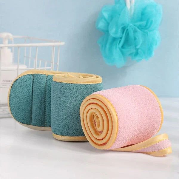 Three Piece Set Thick Rubbing Pull Bath Ball Towel - Pink - Shop N Save