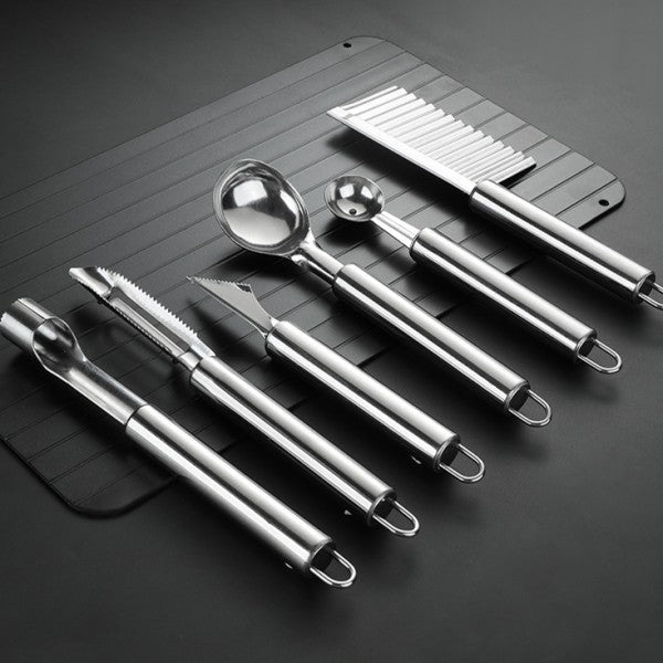 High Quality Stainless Steel Fruit Scoop - Silver