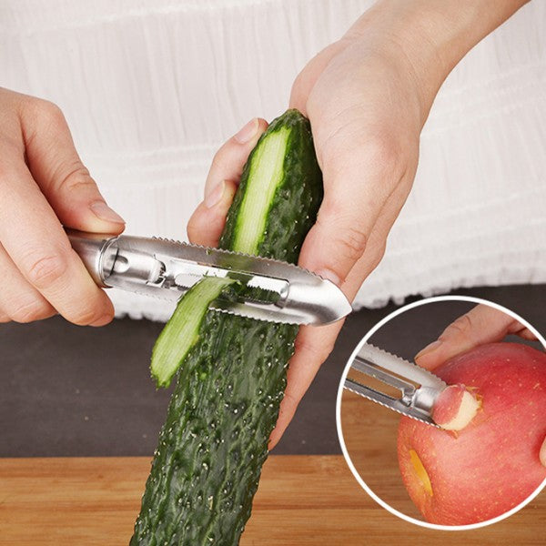 High Quality Stainless Steel Fruit Scoop - Silver