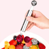 4 Pieces Melon Baller Scoop Fruit Spoon Carving Knife Set