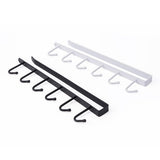 Cabinet Wardrobe Hanging Frame 6 Row Hook - Black - Much My