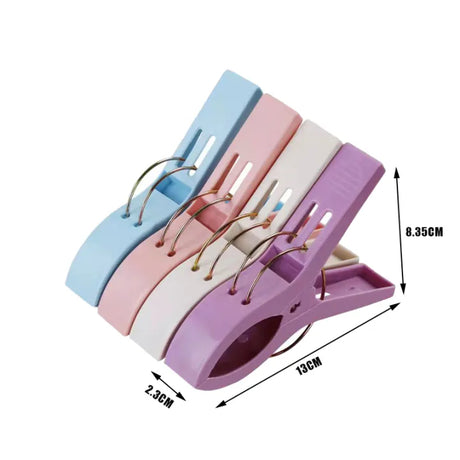 Windproof Clothes Clips: Large Size, 4pcs Set, Versatile Use - Shop N Save