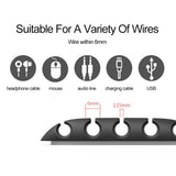 Set Of 10pcs Cable Organizer Management Strong Adhesive Silicone