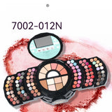 Makeup Palette Featuring Shimmering Eyeshadows Contouring Products Lipsticks And Matte Blush