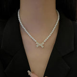 Dearanswer Pearls Bow Choker: Elegant Bow Pendant, Gift for Her - Shop N Save
