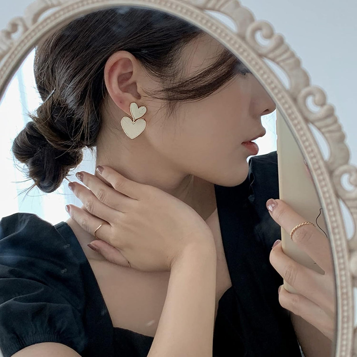 Hugging Hoops: Elegant Silver Love Earrings for Wild Women - Shop N Save
