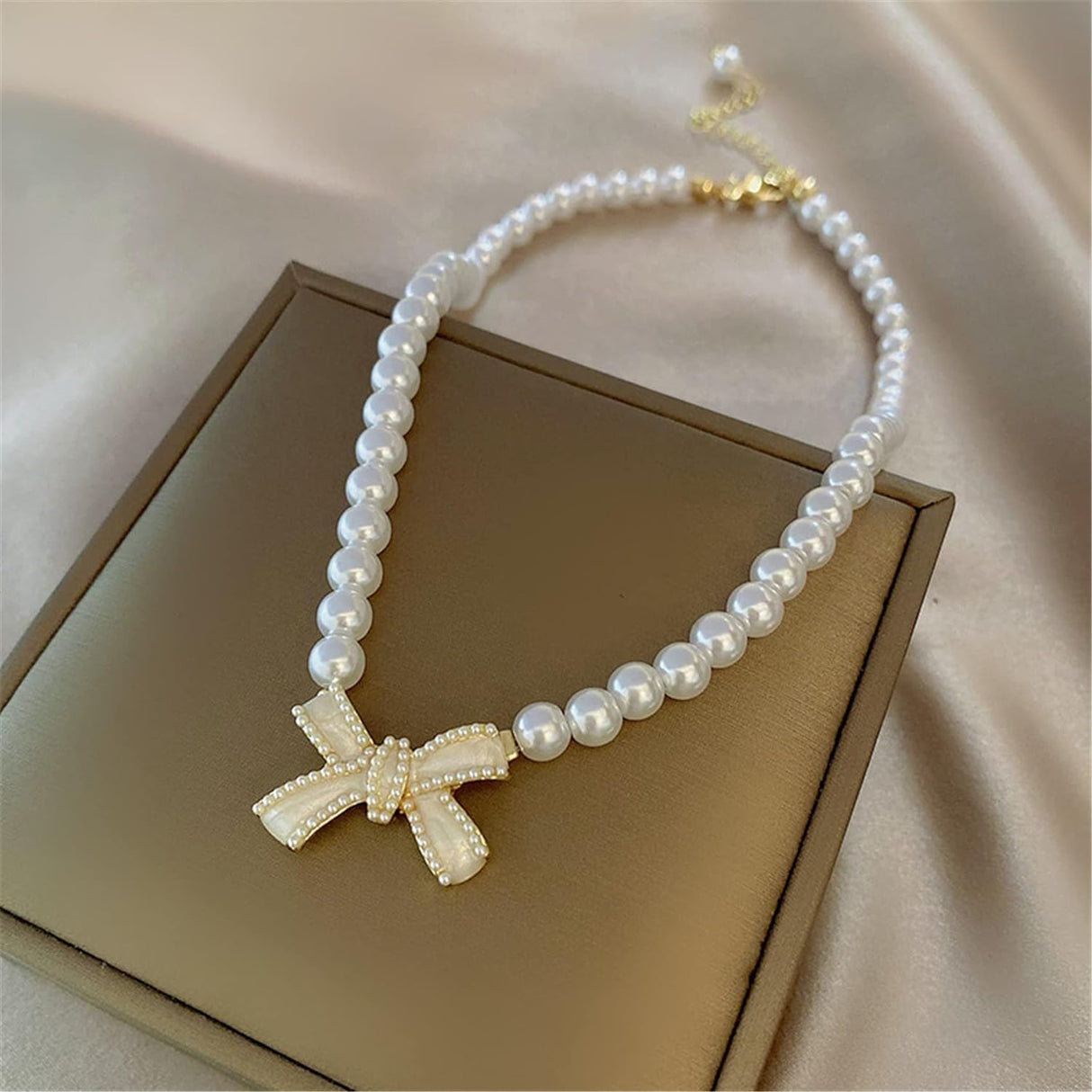 Dearanswer Pearls Bow Choker: Elegant Bow Pendant, Gift for Her - Shop N Save