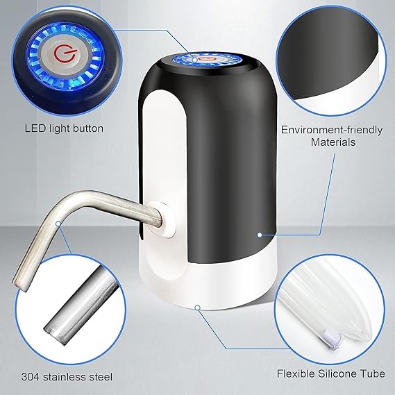 Portable Electric Water Pump for 5-Gallon Jugs - USB Charging - Shop N Save