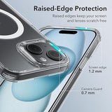 Transparent Magnetic Case for iPhone 15 Shockproof, Hard PC - Shop N Save