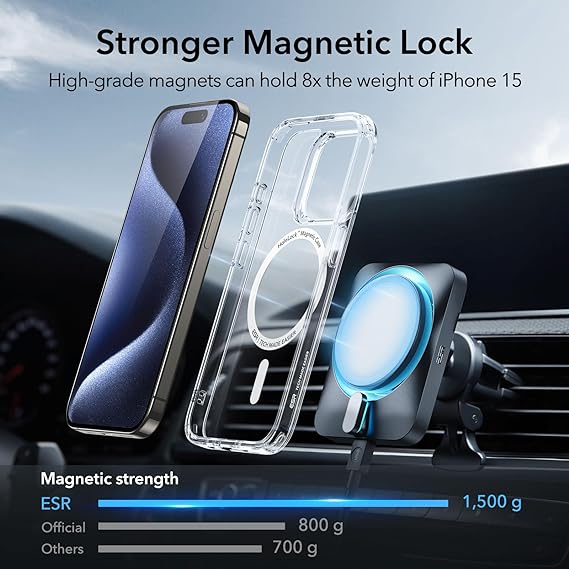 ESR iPhone 15 Pro Case: MagSafe, Military-Grade, Scratch-Resistant, Clear - Shop N Save