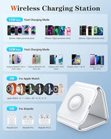 3-in-1 Magnetic Wireless Charger: Fast, Convenient, Multi-Device Charging - Shop N Save