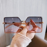 Vintage Square Sunglasses: Retro Glam, Luxury Shades, UV400 - Shop N Save