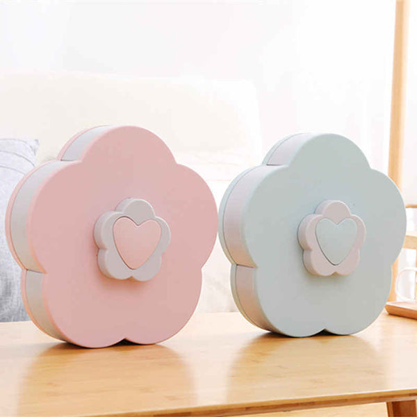Bloom Snack Petal Shape Rotating Fruit Nut Box - Blue - Much My