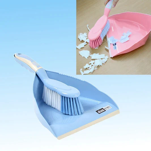 2 In 1 High Quality Hand Broom With Dustpan Set Light Pink - Shop N Save
