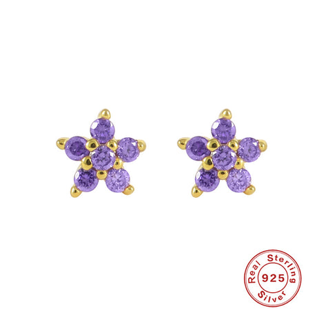 Color Diamond Snowflake Fashion Trending Earrings