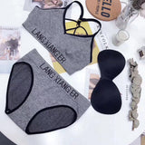 2PCS Beauty Back Sports Set Female - Gray - Shop N Save