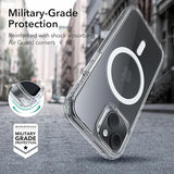 Transparent Magnetic Case for iPhone 15 Shockproof, Hard PC - Shop N Save