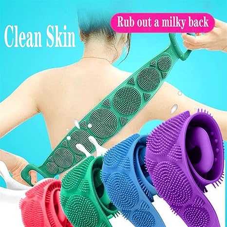 Magic Silicone Brushes: Shower Scrubber, Body Massage, Blue - Shop N Save