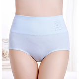 Soft Embossed Rose Cotton Ladies Underwear - Sky Blue