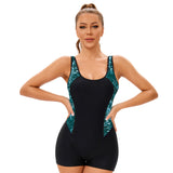 Sleeveless Modest One-Piece Womens Swimsuit