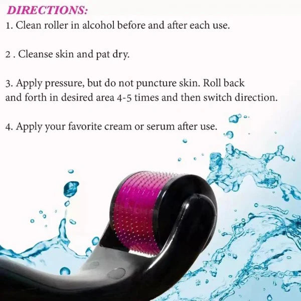 Derma Roller System For Face Massage - Black - Shop N Save
