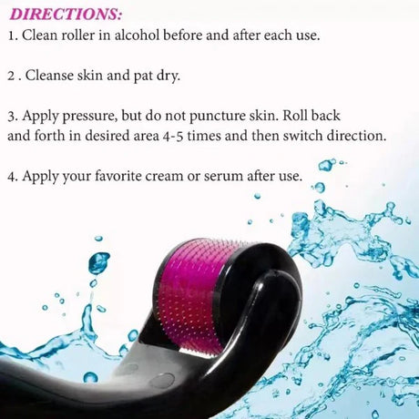 Derma Roller System For Face Massage - Black - Shop N Save