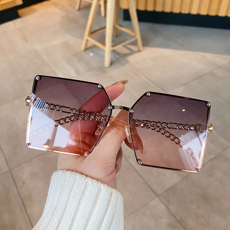 Vintage Square Sunglasses: Retro Glam, Luxury Shades, UV400 - Shop N Save