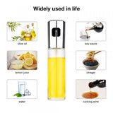 100Ml Glass Bottle Mister BBQ Oil Sprayer - Silver