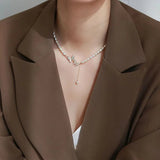 Vintage Butterfly Faux Pearl Necklace: Women's Party Clavicle Chain - Shop N Save