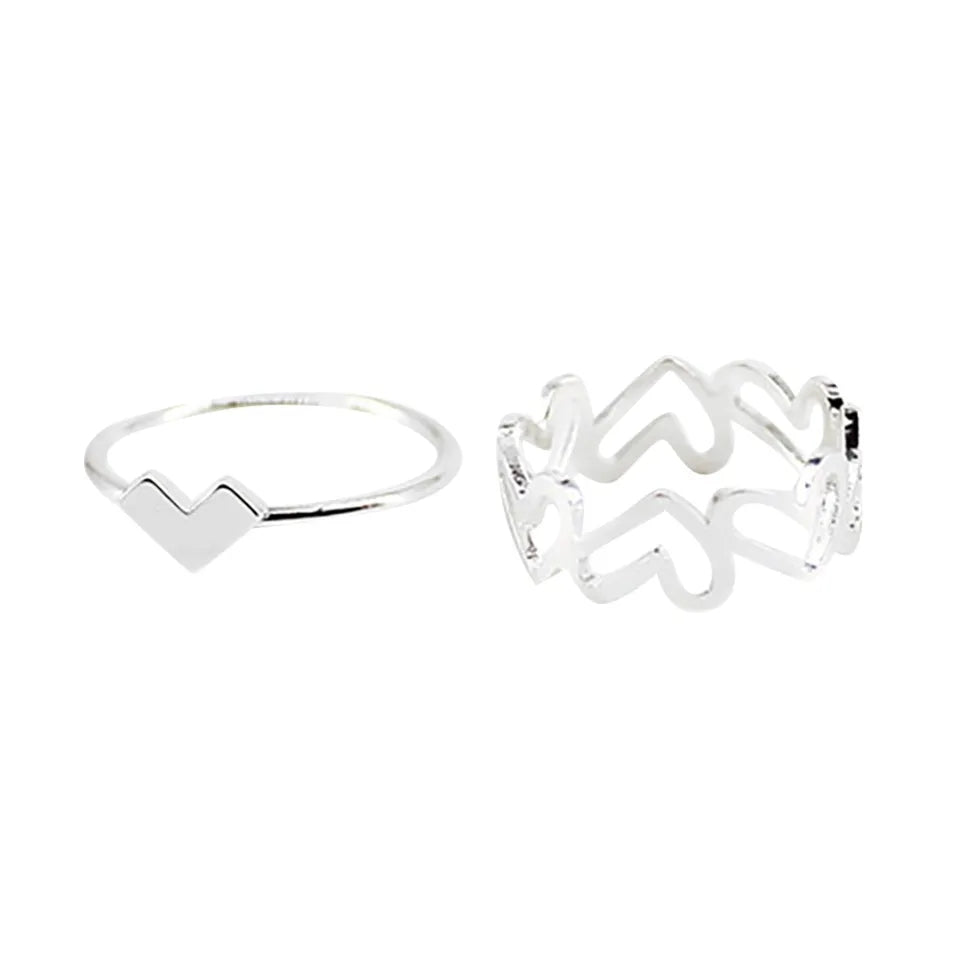 Hollow Love Opening Ring: Fashionable Stainless Steel Toe Ring Design - Shop N Save