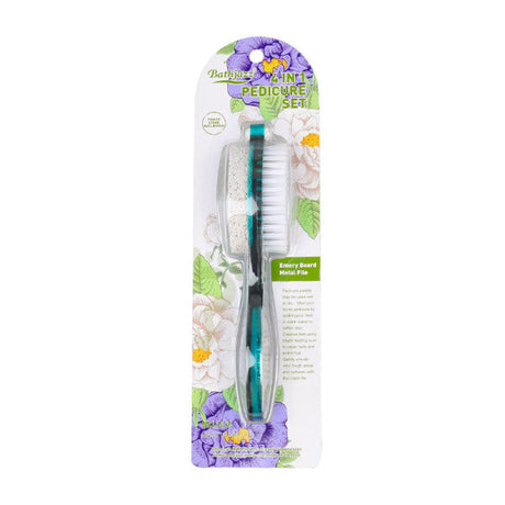 Pedicure Kit: 4-in-1 Foot Care Set with Pumice, Brush, File - Shop N Save
