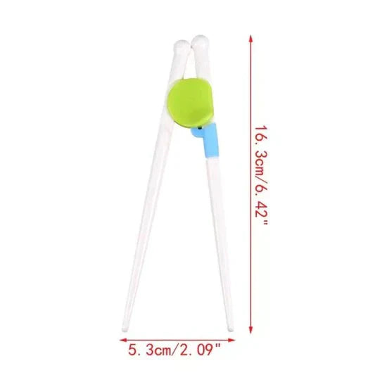A Pair Of Kids Auxiliary Chopsticks - White Pink - Shop N Save